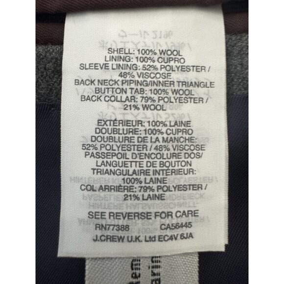J. Crew Ludlow Blazer 38R Slim Fit Gray Wool 2-Button Vitale Barberis Canonico - Picture 8 of 14